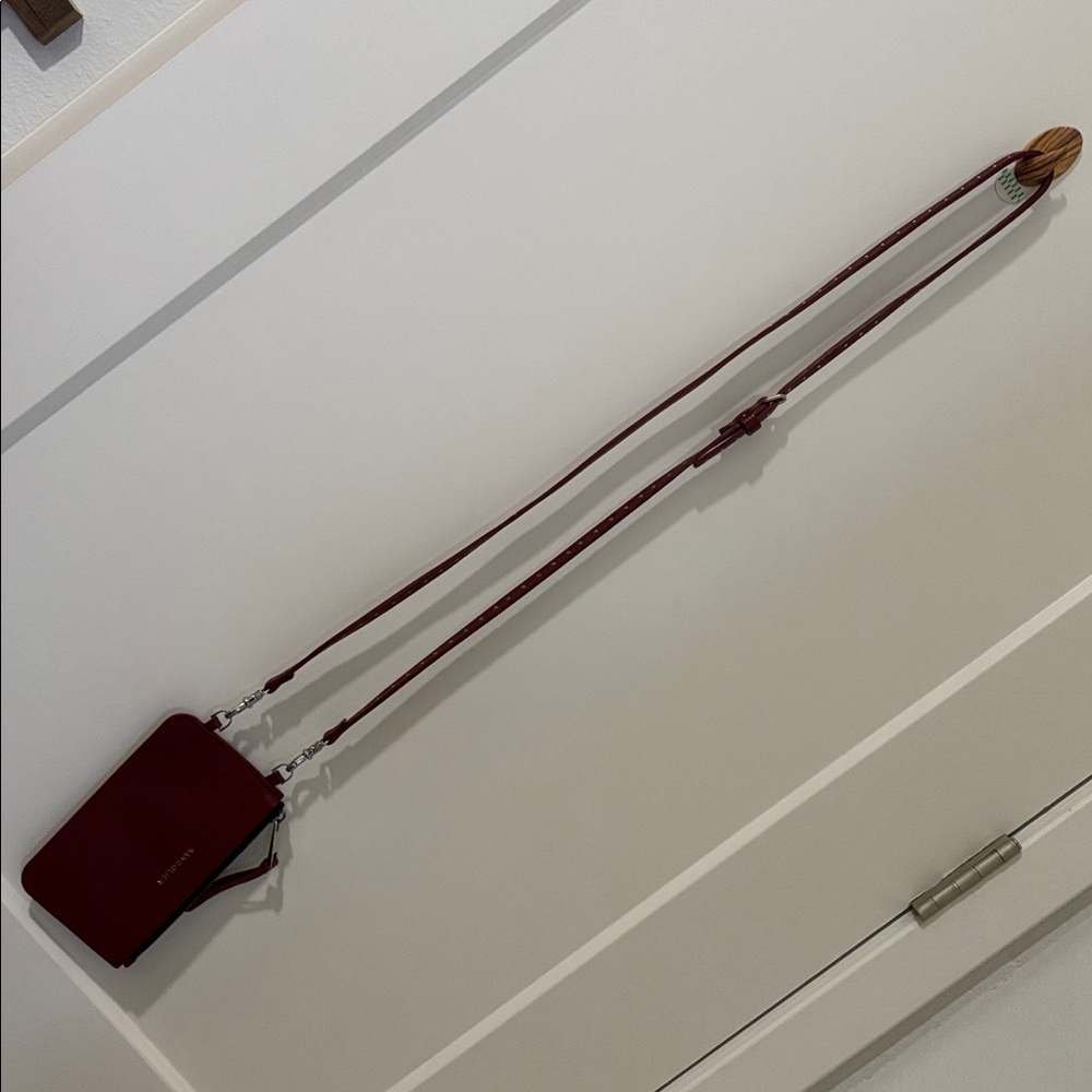 Bandolier Burgundy Slim Zipper Pouch + Strap